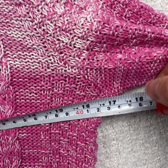 VTG Cotton Country Multicolor Sweater Women S Heavy 3D Cable Knit Canada made - Picture 10 of 16